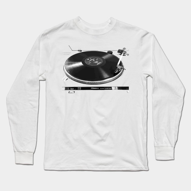 Record Player - Vintage Long Sleeve T-Shirt by callingtomorrow